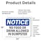 Signmission No Food Or Drink Allowed In Dumpster, 24 in W x Rectangle, Vinyl Decal OS-2PACK-NS-D-1824-L-14570 - alternate 5